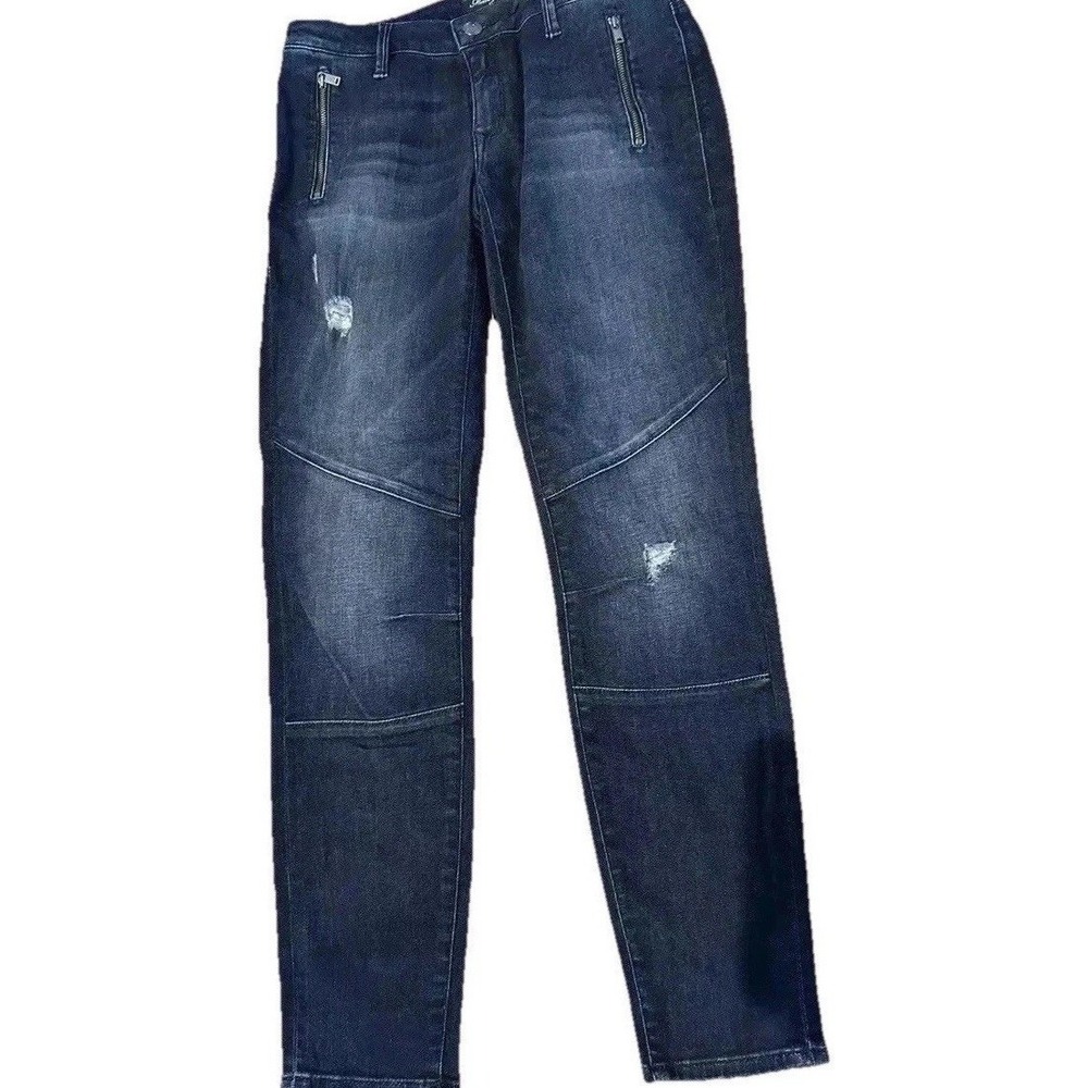 Women's Jeans 27 Waist Skinny Jeans 27" Inseam Pocket Zipper 8" Rise